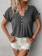 Solid Color With Button Accents Elegant And Tempting Style T Shirt
