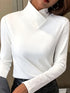 Solid Cozy Mock Neck Long Sleeve T-Shirt