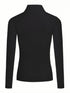 Solid Cozy Mock Neck Long Sleeve T-Shirt