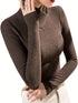 Solid Cozy Mock Neck Long Sleeve T-Shirt