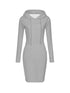 Solid Drawstring Long Sleeve Pocket Hooded Active Sports Mini Dress
