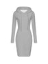 Solid Drawstring Long Sleeve Pocket Hooded Active Sports Mini Dress