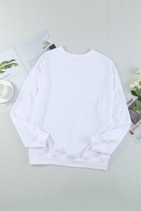 Solid Drop Shoulder Sweatshirt