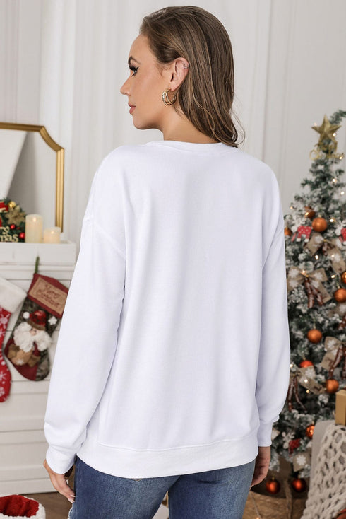 Solid Drop Shoulder Sweatshirt