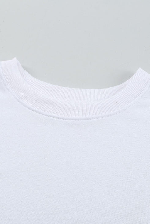 Solid Drop Shoulder Sweatshirt