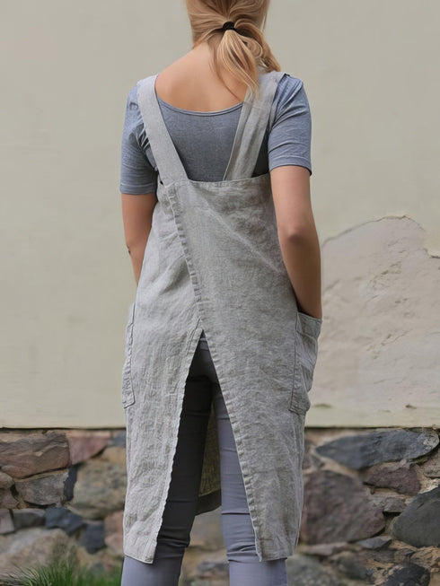 Solid Home Service Loose Short Dress With Pocket - Bare - A-Line - Square - Tube