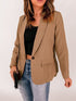 Solid Lapel Button Long Sleeve Blazers