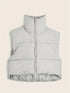 Solid Lightweight Thermal Layer Sleeveless Zip-Up Vest Coat