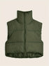 Solid Lightweight Thermal Layer Sleeveless Zip-Up Vest Coat