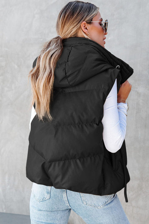 Solid Lightweight Thermal Layer Sleeveless Zip-Up Vest Coat