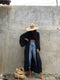 Solid Long Sleeve Loose Swim Robe Beach Cover Up Coat