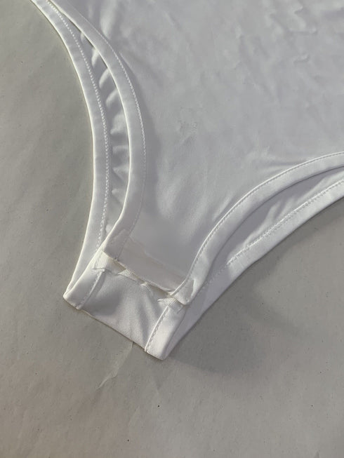 Solid Plunging V-Neck Long Sleeve One-Piece Jumpsuit