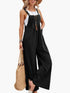 Solid Pocket Wide Leg Casual Jumpsuit