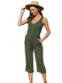 Solid Pocket Wide Leg Casual Jumpsuit