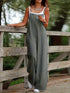 Solid Wide-Leg Spaghetti Strap Casual Jumpsuit