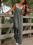 Solid Wide-Leg Spaghetti Strap Casual Jumpsuit