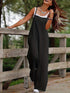 Solid Wide-Leg Spaghetti Strap Casual Jumpsuit