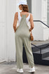 Solid Wide-Leg Spaghetti Strap Casual Jumpsuit
