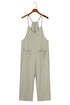 Solid Wide-Leg Spaghetti Strap Casual Jumpsuit