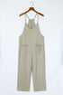 Solid Wide-Leg Spaghetti Strap Casual Jumpsuit