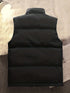 Solid Zipper Sleeveless Winter Warm Vest Jacket