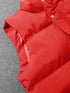 Solid Zipper Sleeveless Winter Warm Vest Jacket