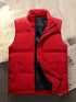Solid Zipper Sleeveless Winter Warm Vest Jacket
