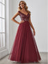 Sophisticated Off-Shoulder Sequin Evening Gown