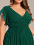 Sophisticated Plus Size Chiffon A-Line Bridesmaid Dress with Back Detail