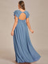 Sophisticated Plus Size Chiffon A-Line Bridesmaid Dress with Back Detail