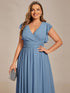 Sophisticated Plus Size Chiffon A-Line Bridesmaid Dress with Back Detail