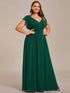 Sophisticated Plus Size Chiffon A-Line Bridesmaid Dress with Back Detail