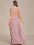 Sophisticated Plus Size Chiffon A-Line Bridesmaid Dress with Back Detail