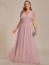 Sophisticated Plus Size Chiffon A-Line Bridesmaid Dress with Back Detail