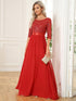 Sophisticated Sequined Patchwork A-Line Evening Gown
