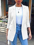 Sophisticated Solid Lapel Button Long Sleeve Blazers