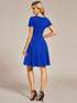 Sparkling Rhinestone Round Neck Mini Homecoming Cocktail Dress