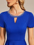 Sparkling Rhinestone Round Neck Mini Homecoming Cocktail Dress