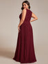 Sparkling Sleeveless Pleated Empire Waist A-Line Formal Evening Dress