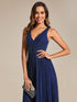 Sparkling Sleeveless Pleated Empire Waist A-Line Formal Evening Dress