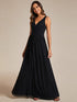 Sparkling Sleeveless Pleated Empire Waist A-Line Formal Evening Dress