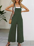 Spring and Summer Women's Casual Slant Pocket Jumpsuit with Buttons