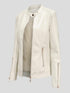 Stand-Up Collar Zipper PU Leather Jacket