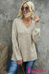 Striped Leopard Color Block Crochet Print Casual Long Sleeve Sweater