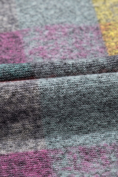 Striped Woolen Commuter Cardigan in Multicolor Print