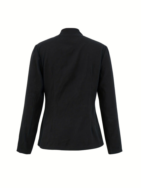 Stylish Casual Long Sleeve Buttoned Open Front Blazer