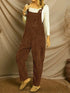 Stylish Corduroy Overall Jumpsuit with Patched Pockets for Women’s Spring & Autumn Wardrobe