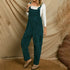 Stylish Corduroy Overall Jumpsuit with Patched Pockets for Women’s Spring & Autumn Wardrobe