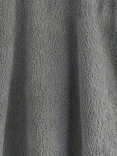 Stylish Graphic Letter Print Long Sleeve Curved Hem Button Hoodie