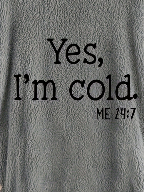 Stylish Graphic Letter Print Long Sleeve Curved Hem Button Hoodie